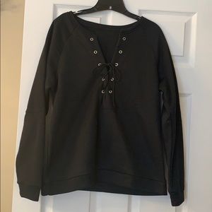 Sexy lace up sweatshirt